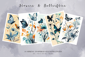 Flowers And Butterflies