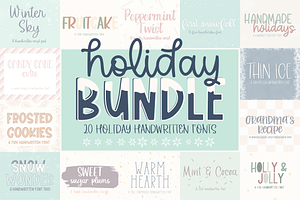 Holiday Handwritten Font Bundle