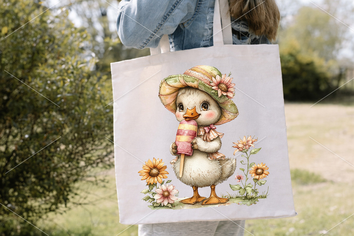 Whimsical Summer Goose Clipart PNG, a Seasonal Illustration by Canvas Craft (Photo 7 of 7)