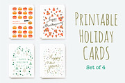 Printable Winter Holiday Cards, a Card Template by MoLa (Thumbnail 1 of 5)