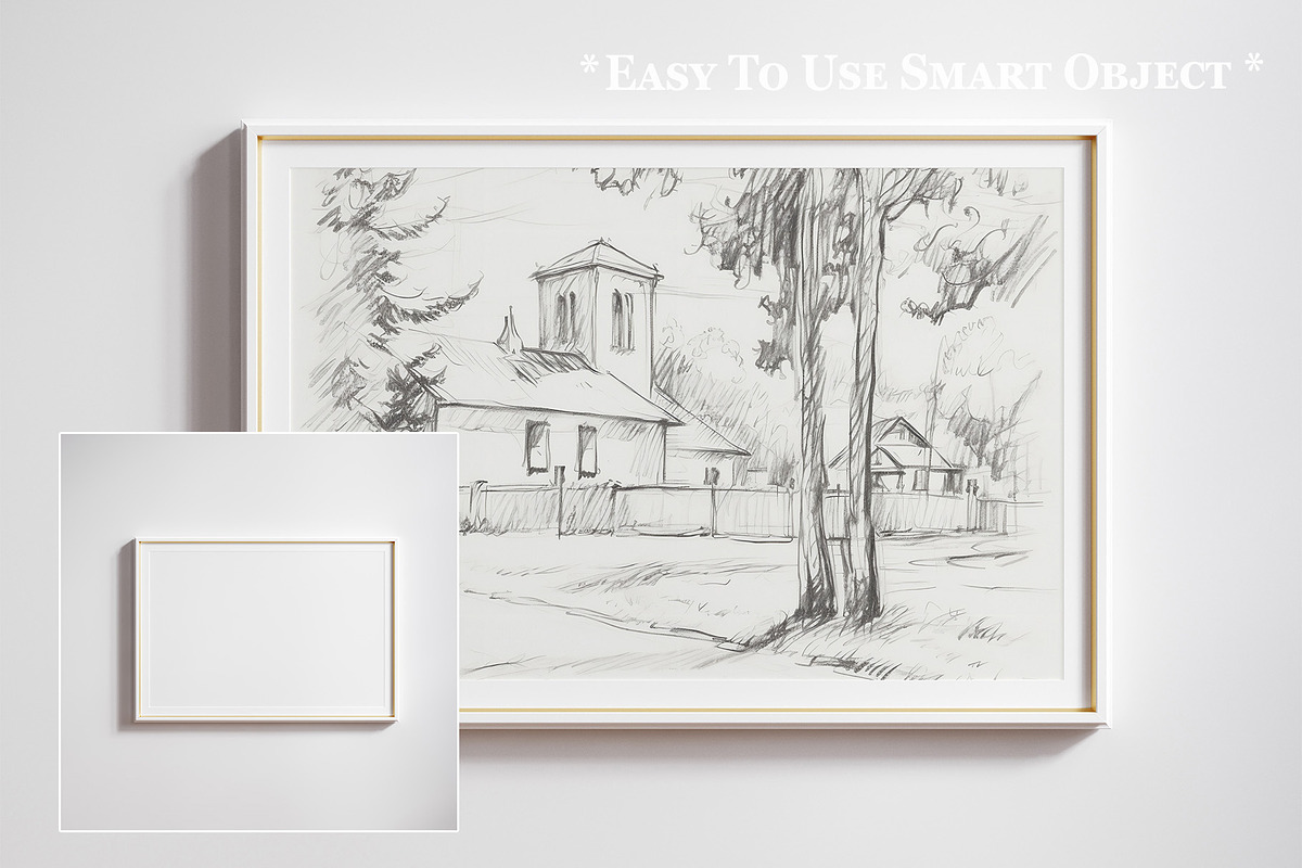 White frame mockup close up, an Advertising Mockup by Artjafara (Photo 2 of 5)