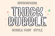 Thick Bubble, a Script Font by FreshTypeINK (Thumbnail 1 of 8)