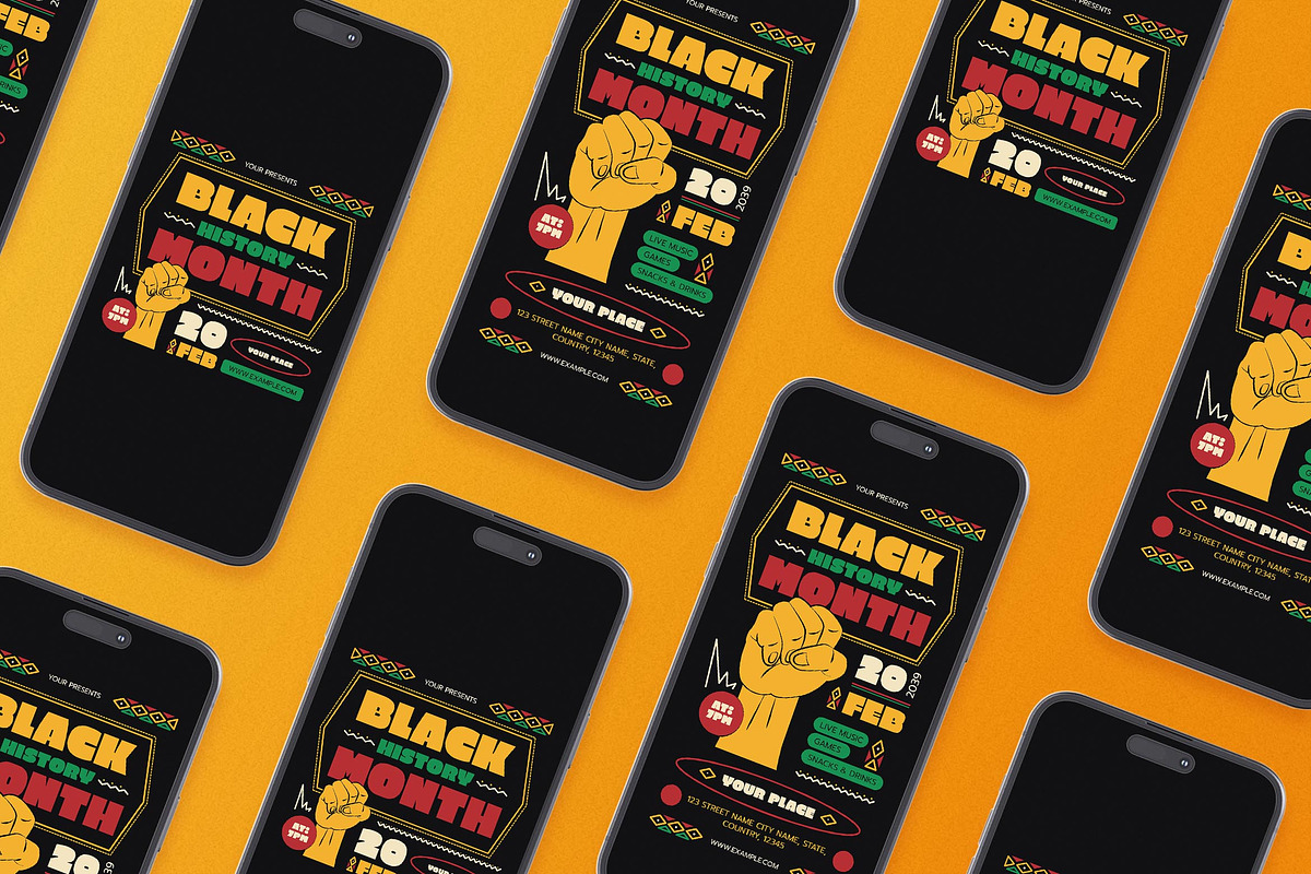 Bold Black History Month Flyer Set, a Flyer Template by Aiyari Graphic (Photo 2 of 3)