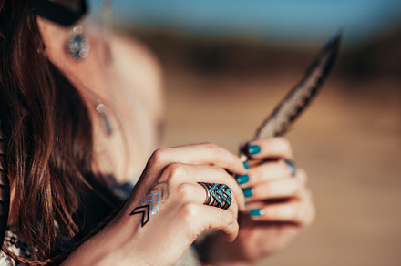 Close up of attractive young woman stock photo containing accessories and