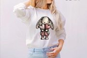 Whimsical Valentine Bunny Clipart, an Illustration by SVGArt (Thumbnail 4 of 7)