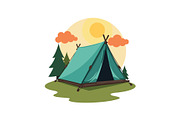 Outdoor Camping Tent Vector Pack, an Object Graphic by Designs_River (Thumbnail 9 of 13)