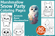 Marshmallow Snow Party Coloring Page, an Animal Illustration by martinblan (Thumbnail 1 of 4)