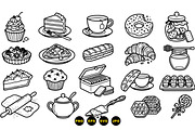 Vintage Bakery Treats Clipart Set, an Illustration by designvectx (Thumbnail 2 of 3)