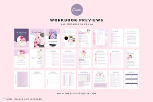 Workbook Canva Template, Pinkpreneur