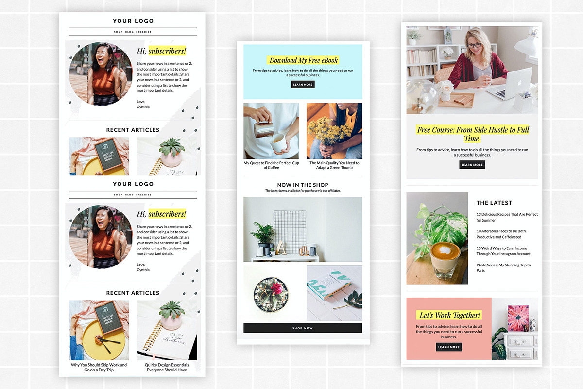 Email Template Bundle for Mailchimp, an Email Template by ltsdesigns (Photo 2 of 6)