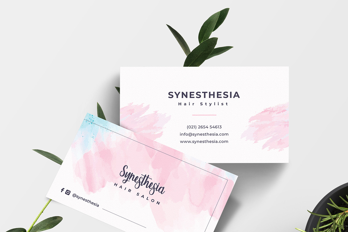 Hair Stylist Business Card, a Business Card Template by TelaTemplates (Photo 2 of 7)