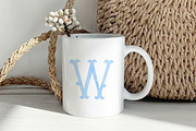Watercolor Vintage Blue Alphabet, a Decorative Illustration by SvetaArtStore (Thumbnail 4 of 6)