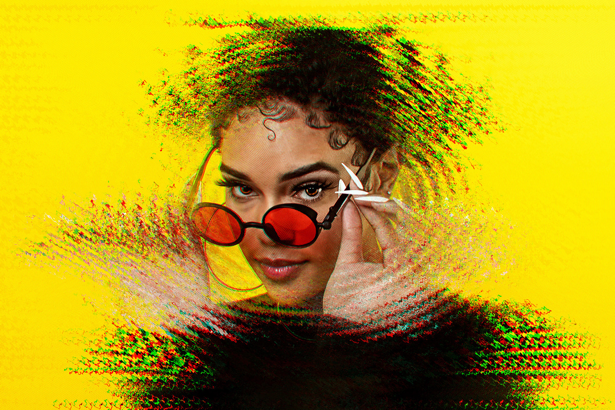 Glitch Circle Destroy Effect, an Action Add-On by liptouse (Photo 3 of 9)