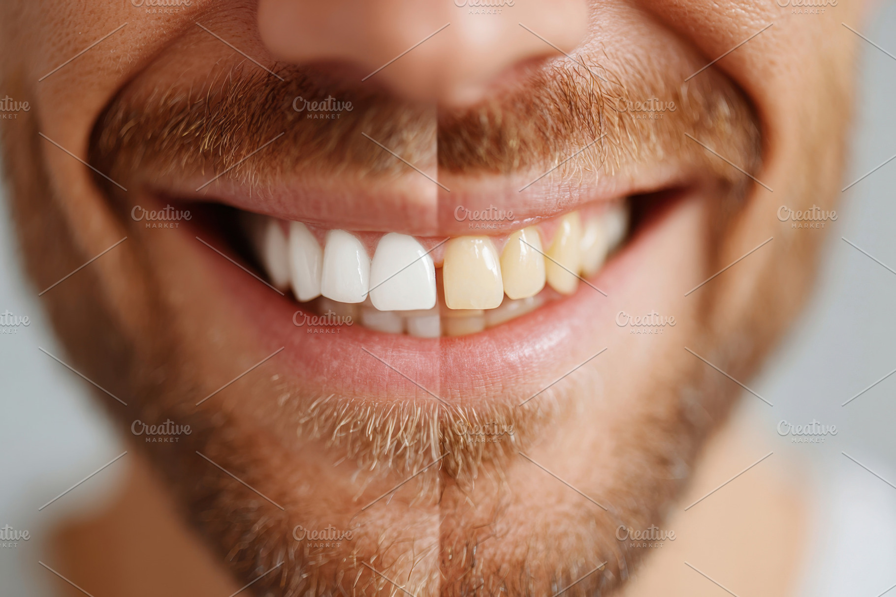 Before and after teeth whitening comparison, a Health & Medical Photo by AlyaAnd