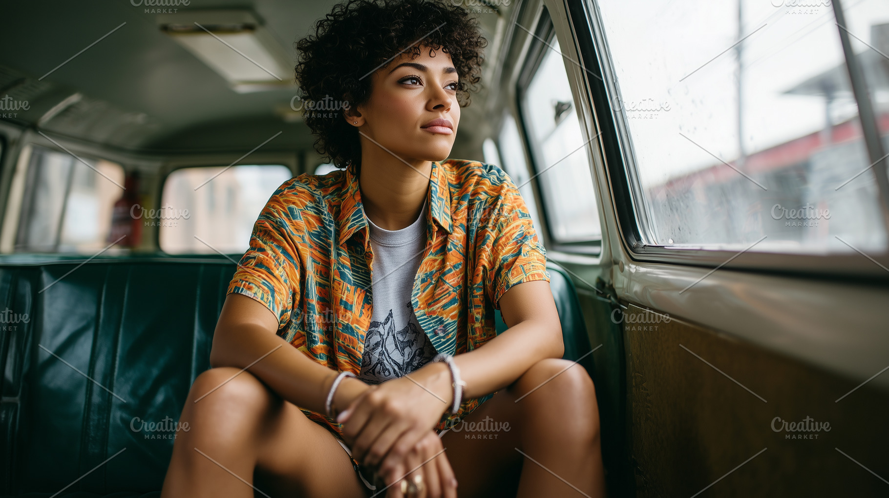 Confident woman sitting in a vintage, a Person Photo by MistyDay