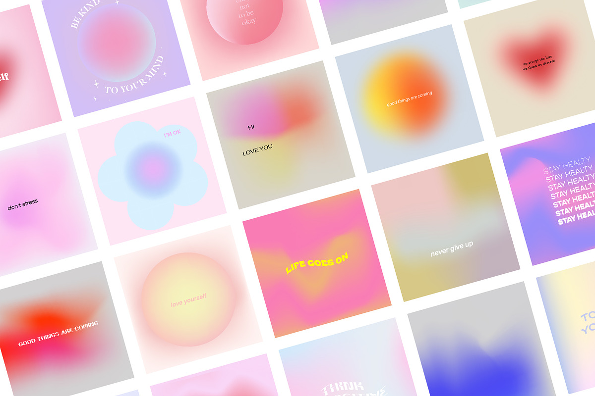 Aura | Instagram Post & Stories, a Social Media Template by funderful (Photo 2 of 15)