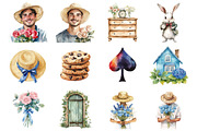 Vintage Alice in Wonderland Clipart, an Illustration by Design Market (Thumbnail 3 of 4)