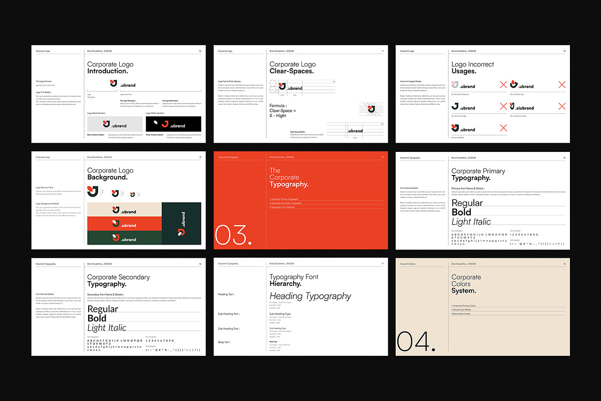 Brand Guidelines Presentation Layout, a Presentation Template by DesignCrest (Photo 17 of 21)