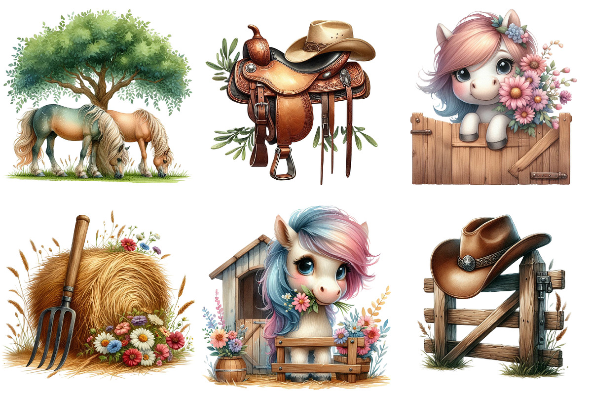 Horses Stables Clipart, an Illustration by Pixels.Craft (Photo 3 of 10)