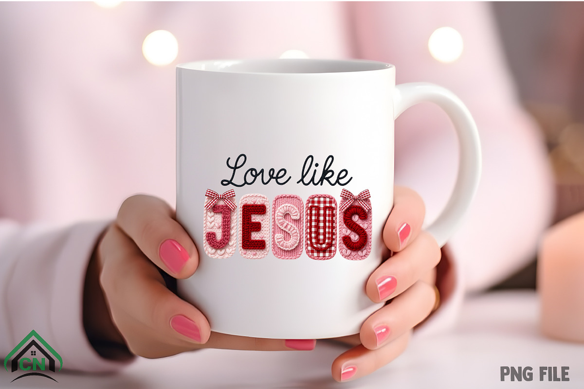 Love Like Jesus Faux Crochet PNG, an Illustration by Craft Nest (Photo 3 of 4)