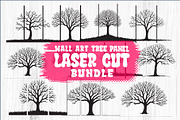 Multi-Panel Tree Silhouette Laser Cu, an Object Graphic by BIPLOB EXPERT (Thumbnail 1 of 11)