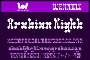Arabian Night font, a Slab Serif Font by weknow