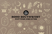 Boho Southwest Seamless Patterns, an Animal Illustration by The Gypsy Goddess (Thumbnail 1 of 9)