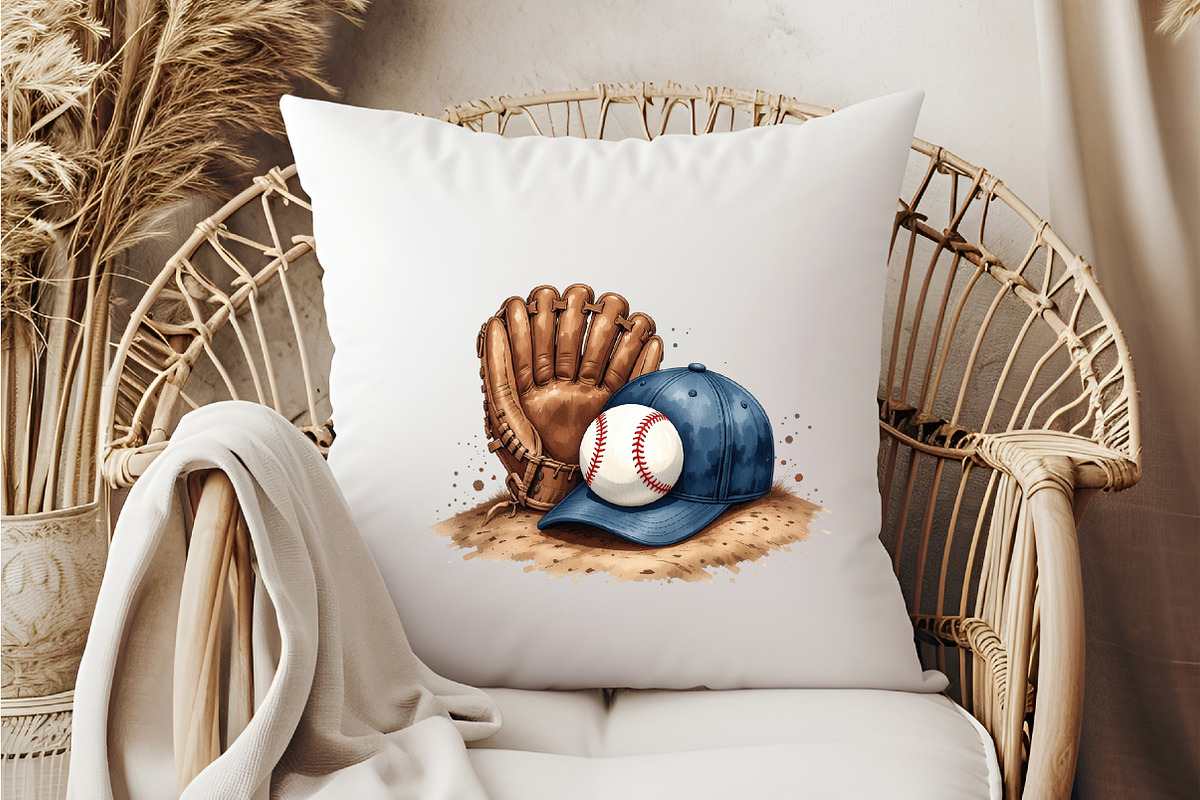 Watercolor Baseball Glove, an Illustration by DreamCafeArt (Photo 5 of 7)