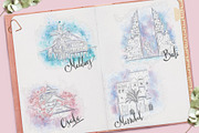 Couples travel bucket list, an Illustration by Kate Snitser (Thumbnail 7 of 7)