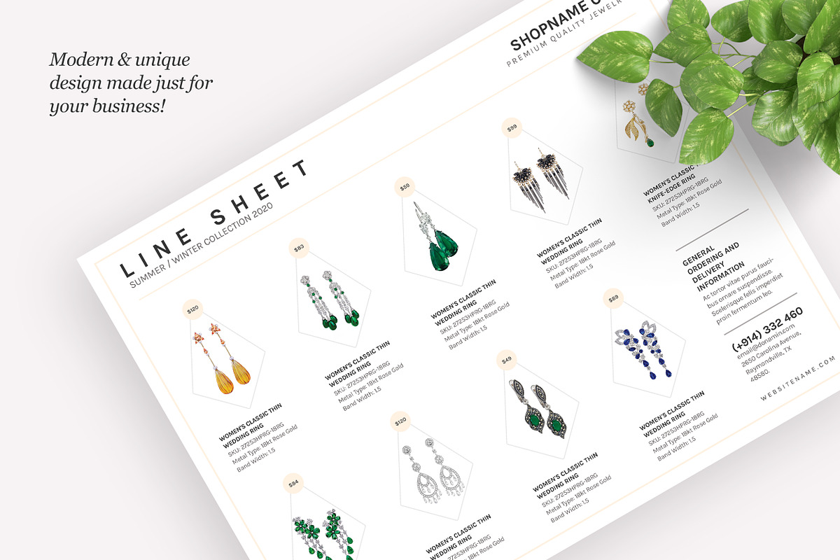 Line Sheet Template | Word/Photoshop, a Marketing Template by Axpand (Photo 2 of 6)