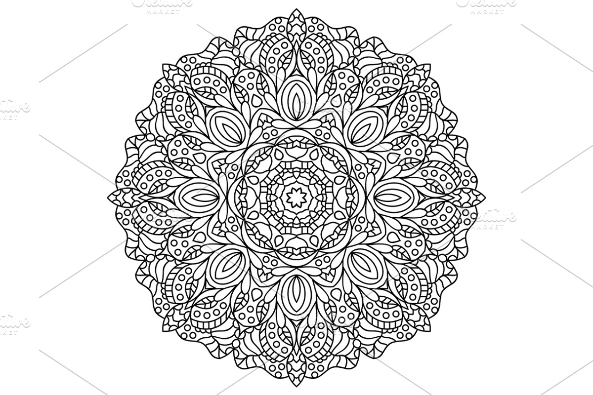 Mandala. Coloring book pages, a Decorative Illustration by jelisua88 (Photo 7 of 9)