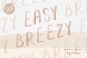 Easy Breezy SVG Watercolor Font, a Sans Serif Font by Saint Street Creative (Thumbnail 1 of 6)