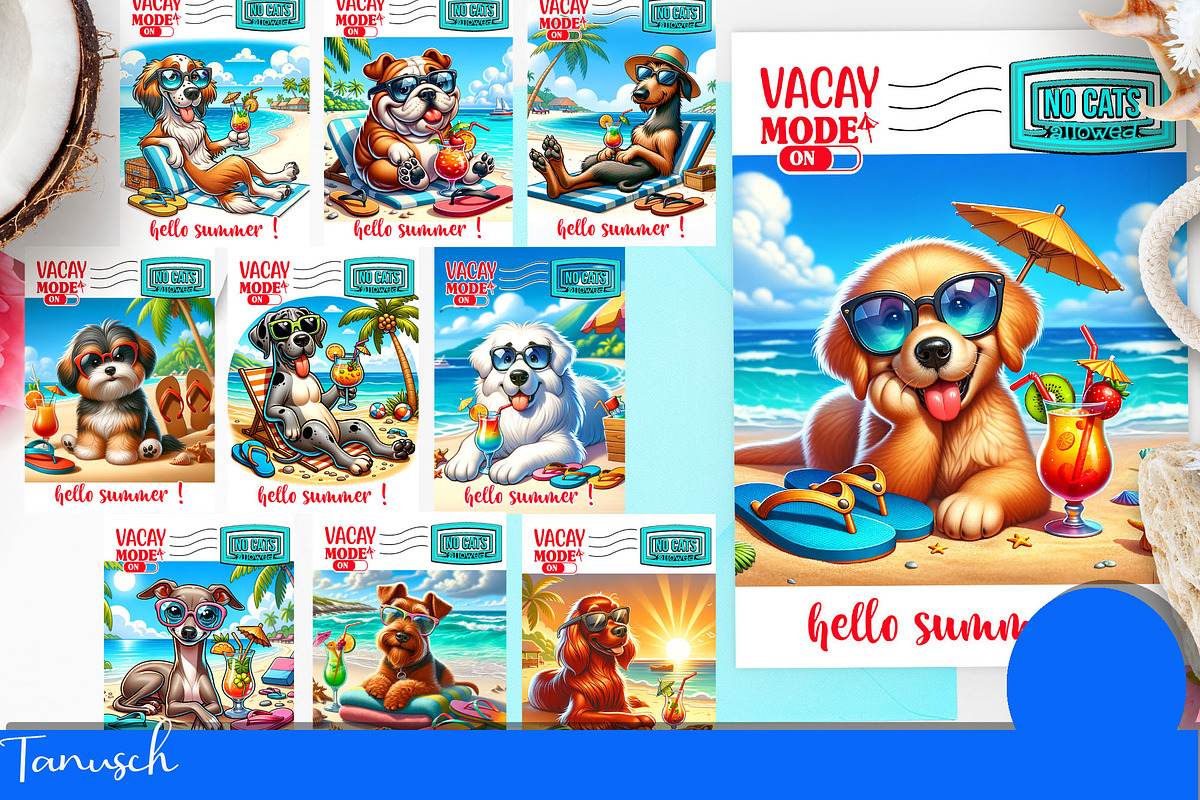 holiday dog breeds mega bundle, an Animal Illustration by TanuschArts (Photo 12 of 24)