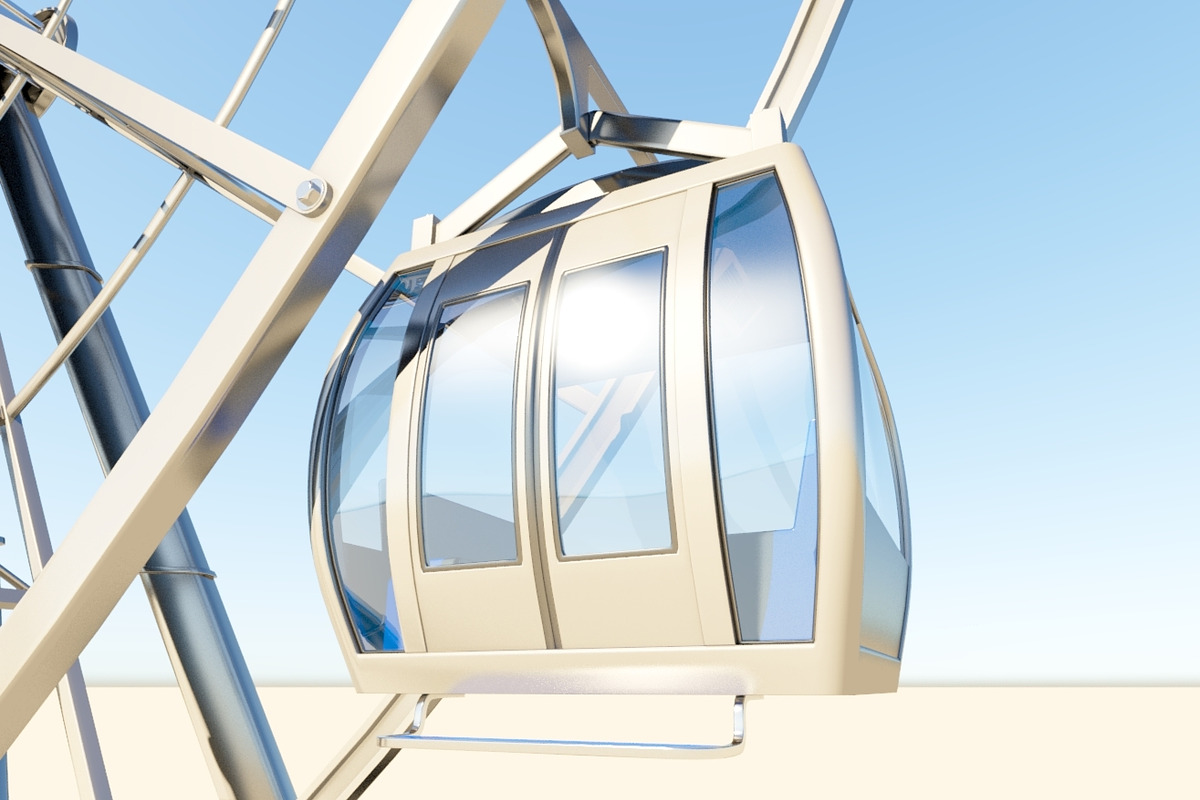 Ferris wheel 3d model vray, an Architecture 3D Model by konstantin.ermolaev (Photo 2 of 9)