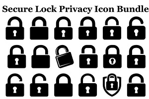 Secure Lock Privacy Icon Bundle, an Icon by Artivon