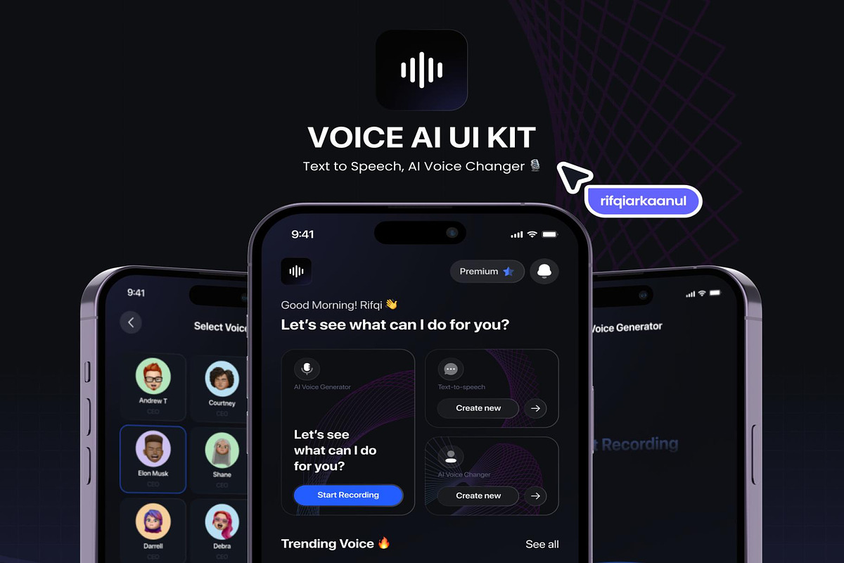 Voice AI - Voice AI UI Kit, an UI Kit Template by Lumina_ui_ux202 (Photo 2 of 8)