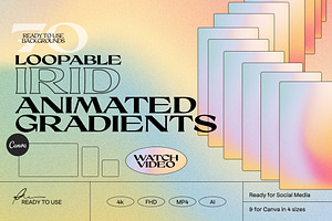 IRID - Animated Gradients Background, a Social Media Template by Sparrow & Snow