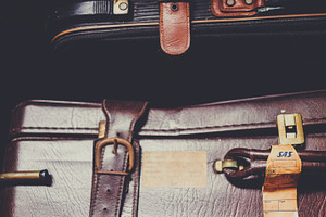Vintage luggage containing luggage, baggage, and vintage