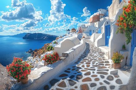 Panoramic view of the beautiful Sant, a Photo by Pavel_design