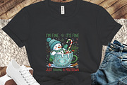 Funny Cute Snowman Png Christmas PNG, an Illustration by designcity5 (Thumbnail 5 of 8)