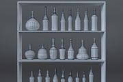 Glasses and bottles collection, a Furniture 3D Model by RC graphics (Thumbnail 4 of 6)