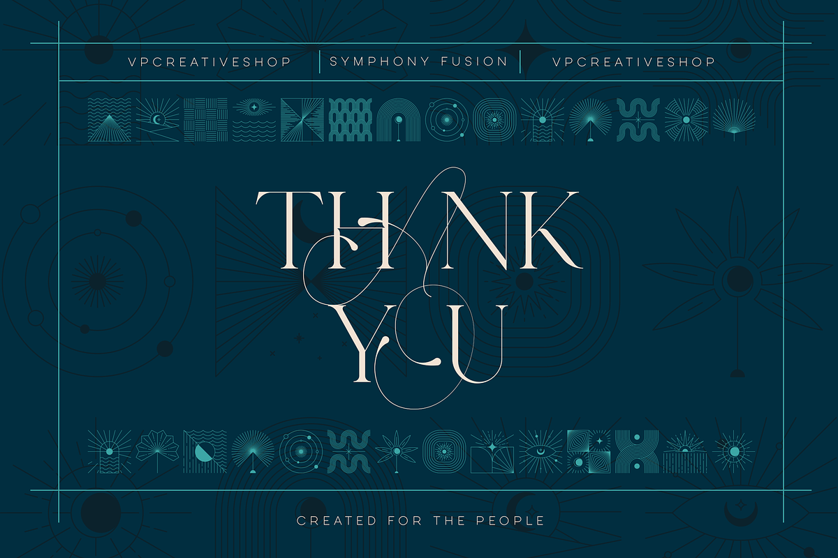 Symphony Fusion Creative Typeface, a Serif Font by VP Fonts (Photo 18 of 18)