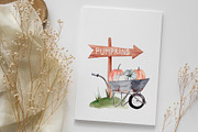 Watercolor Fall Pumpkin Clipart, a Decorative Illustration by YuliyaArtGarden (Thumbnail 5 of 5)
