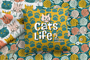 Cats Life Pattern Collection, a Pattern Graphic by MarynArts (Thumbnail 1 of 6)