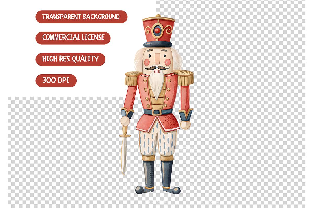 Classic Nutcracker Ballet Clipart, an Illustration by TatiMockup (Photo 5 of 5)