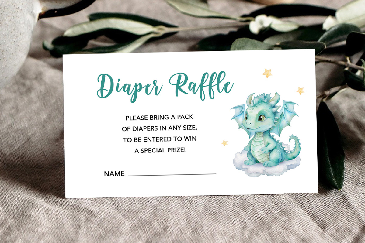 Little Dragon Baby Shower Bundle, an Invitation Template by SvetaArtStore (Photo 5 of 7)