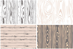 Woodgrain Seamless Vector Patterns