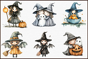 Cute Witch Funny Kids Halloween Clip, an Illustration by Sublimation Artist (Thumbnail 3 of 6)