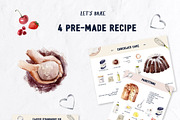 LET'S BAKE Watercolor Aesthetic set, a Food Illustration by anastasiia.art (Thumbnail 9 of 13)