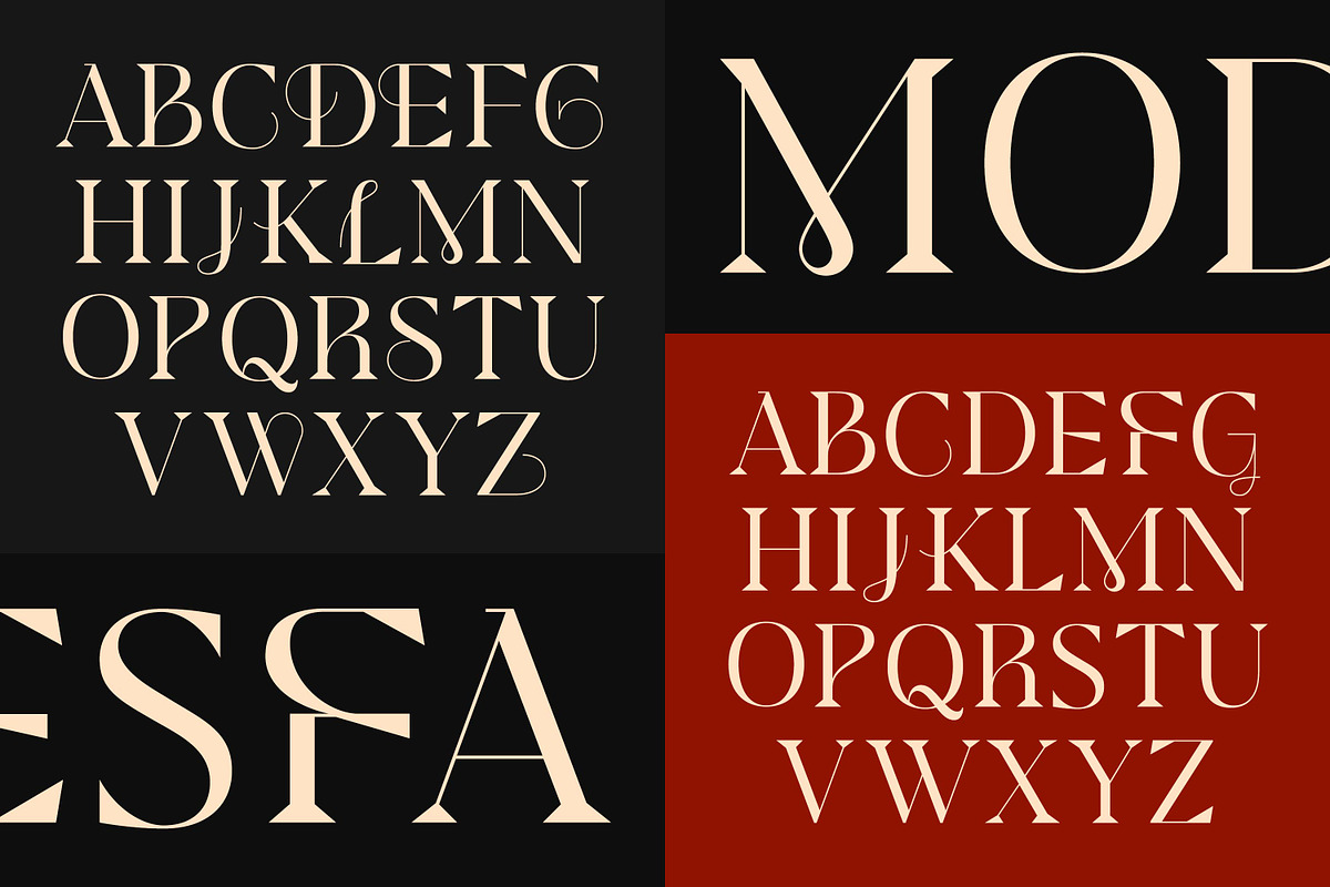 Modesfa - Modern Display Serif, a Serif Font by Almarkhatype (Photo 4 of 10)